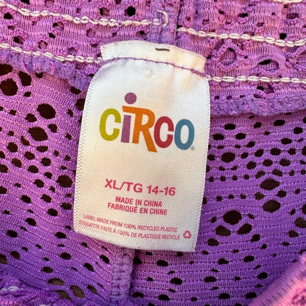 Circo Girls XL 14/16 Purple Lace Swim Cover-Up Shorts - Picture 4 of 8